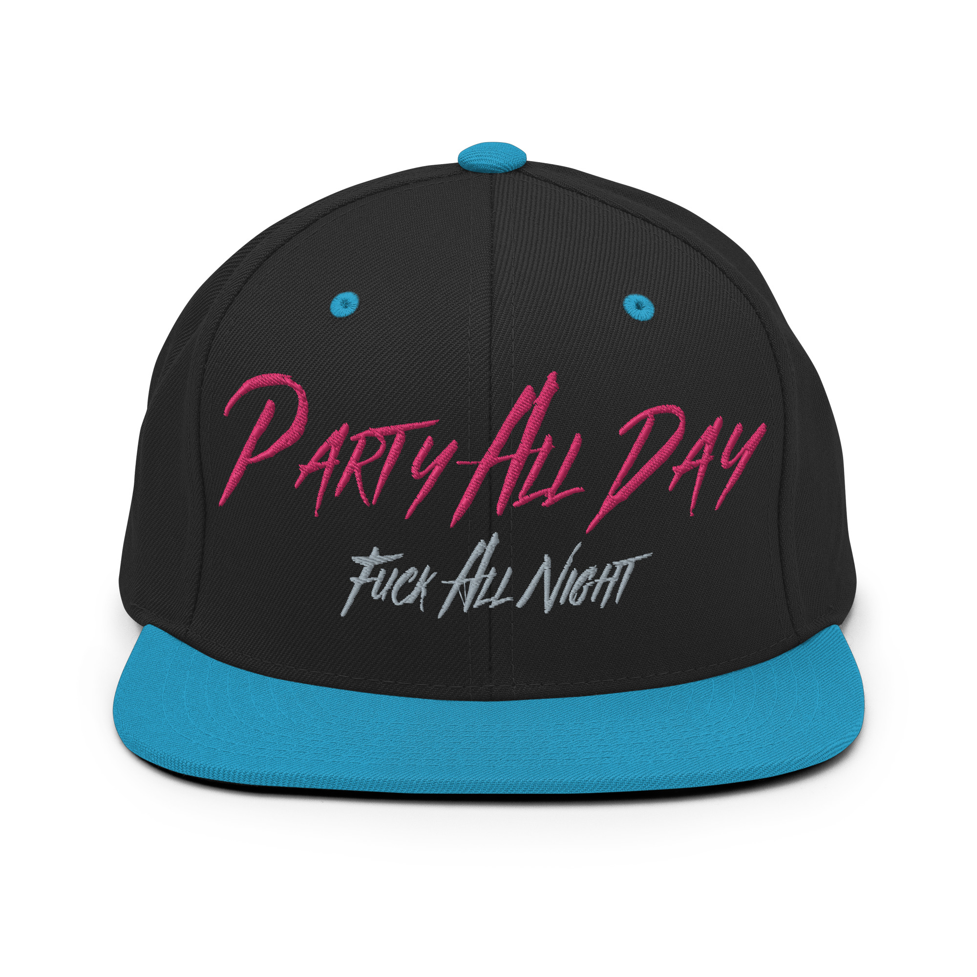 Party All Day - Fuck All Night Embroidered Snapback Hat - Image 8