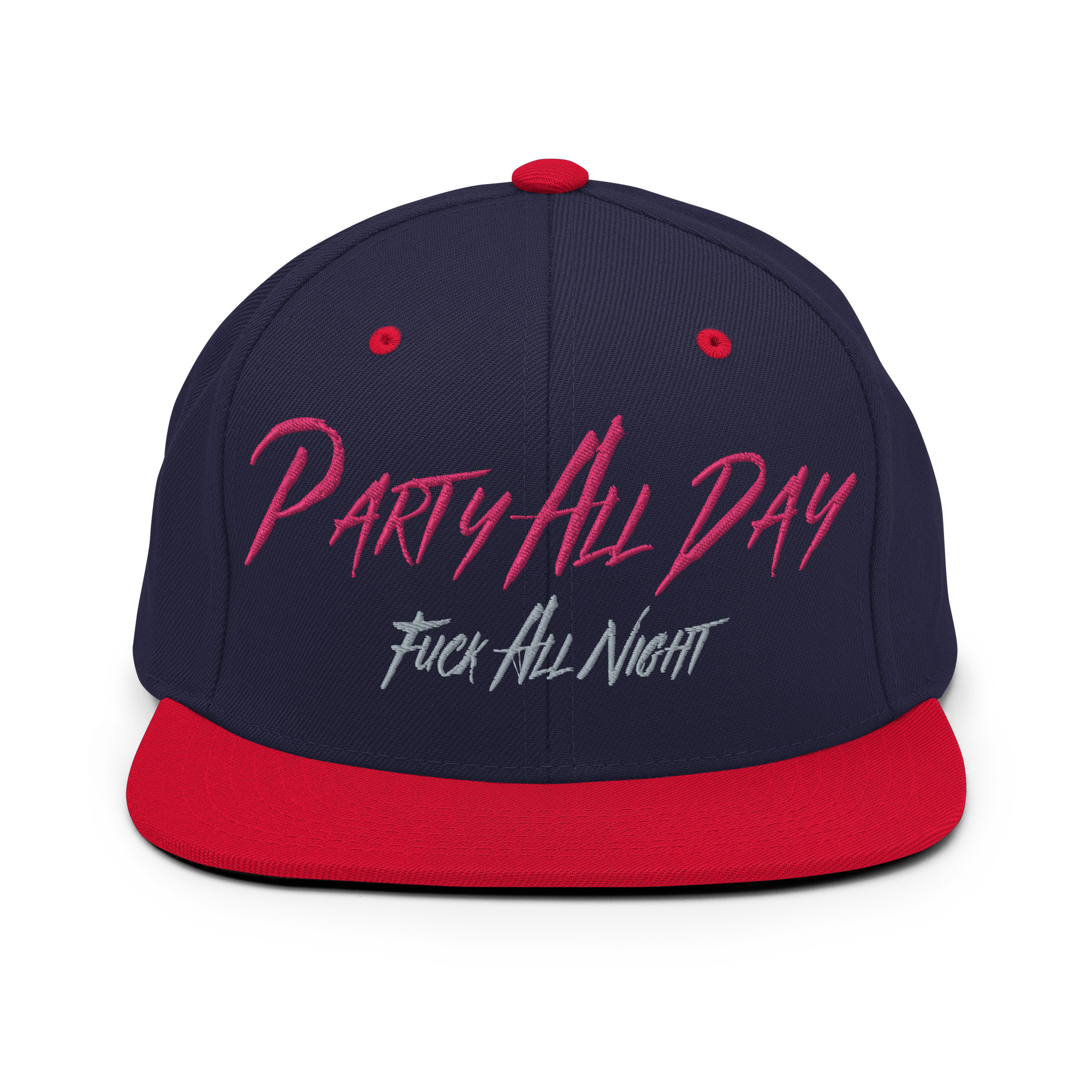 Party All Day - Fuck All Night Embroidered Snapback Hat - Image 13
