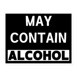 May Contain ALCOHOL Sticker