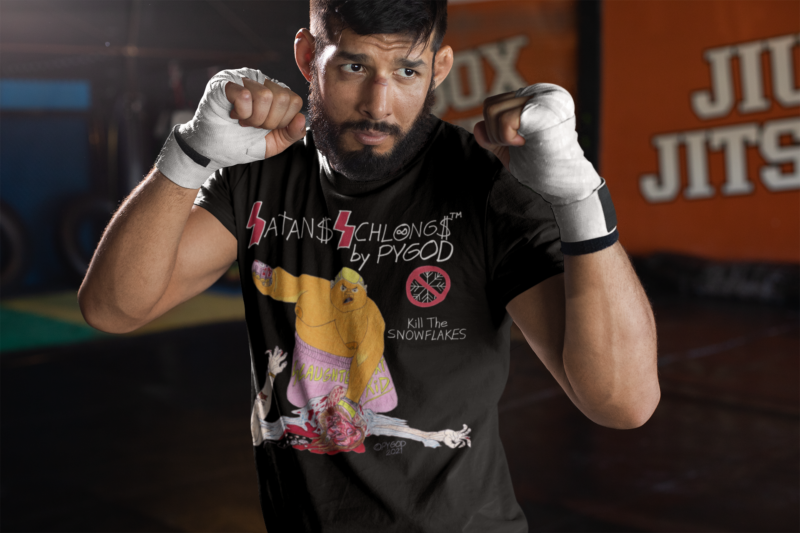 Badass MMA Fighter wearing SLAUGHTERSPORT Kid - Satans Schlongs