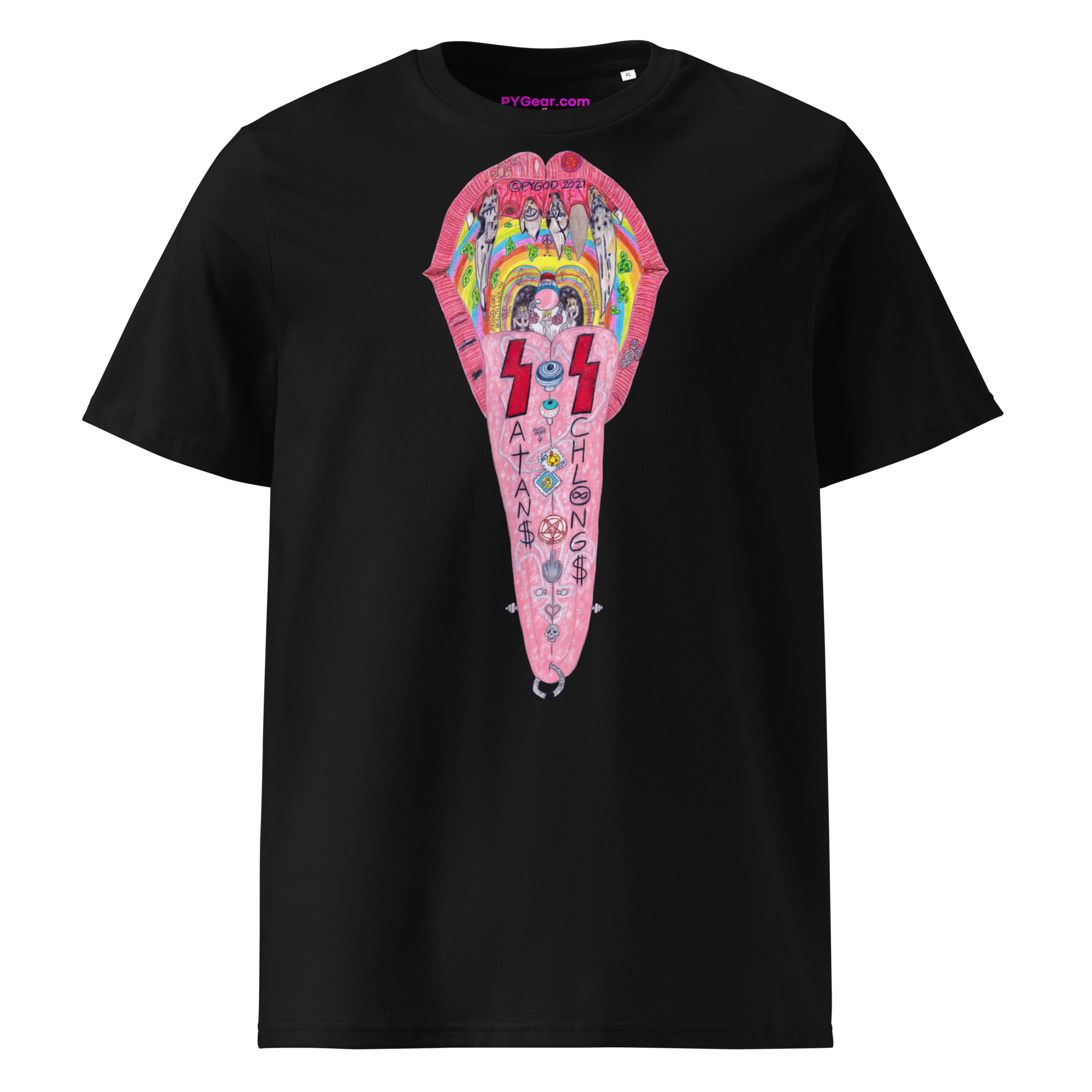 Highway to Heaven - Satans Schlongs (Full-Patch) Unisex Premium Organic T-Shirt (S-5XL) - Image 2