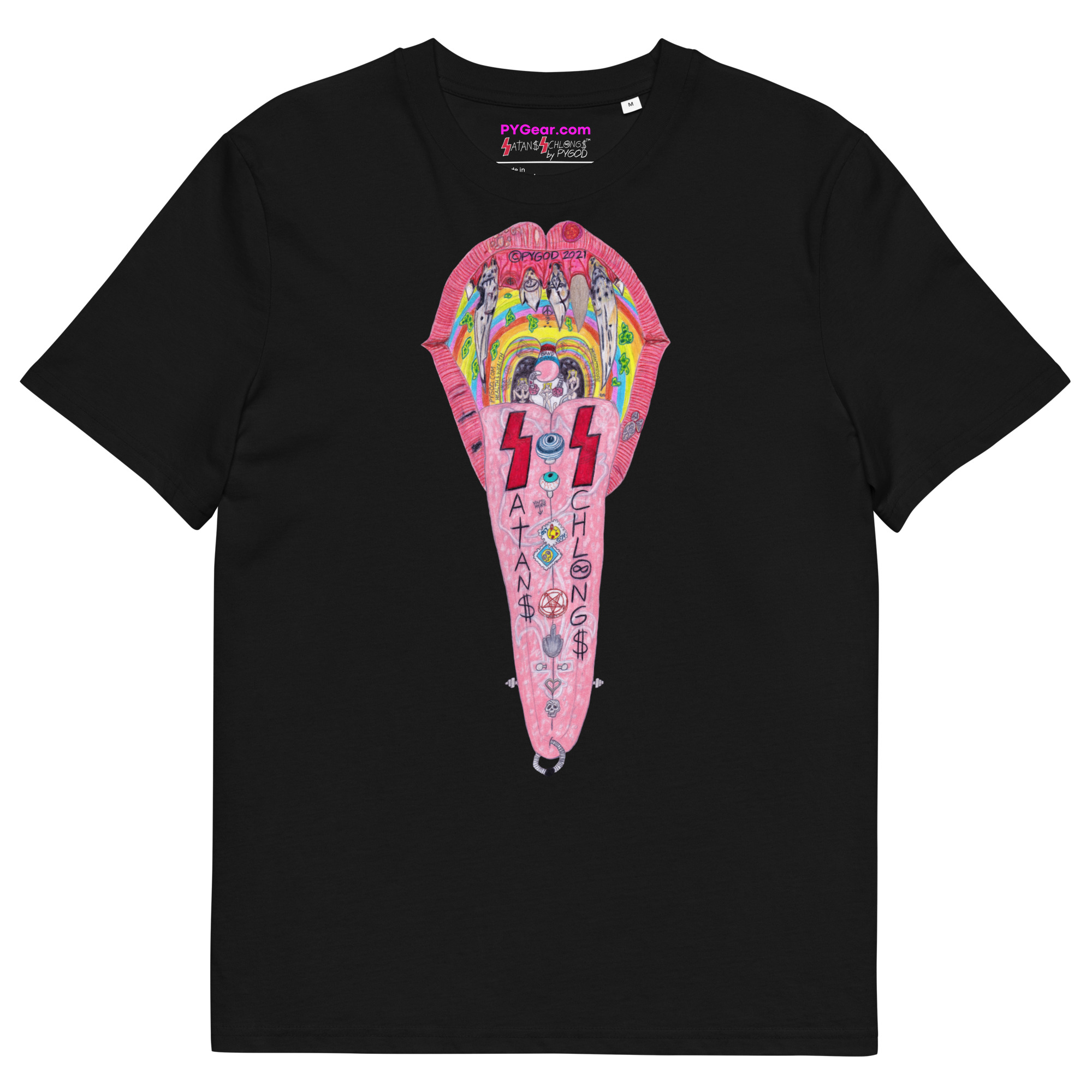 Highway to Heaven - Satans Schlongs (Full-Patch) Unisex Premium Organic T-Shirt (S-5XL) - Image 8