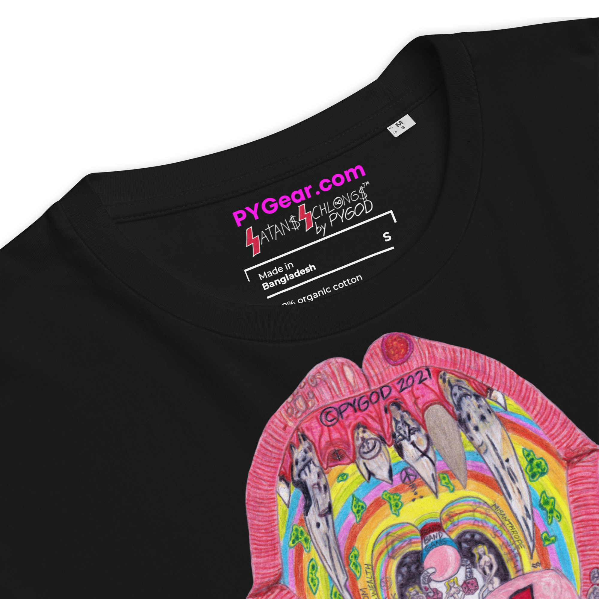 Highway to Heaven - Satans Schlongs (Full-Patch) Unisex Premium Organic T-Shirt (S-5XL) - Image 4