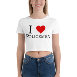 I Love Policemen Crop Top
