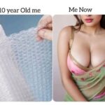10 years old me vs Me Now - Big Boobs cleavage meme