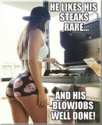 He likes his steaks rare and his blowjobs well done - Perfect Booty Woman