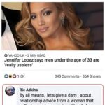 Jennifer Lopez relationship advices