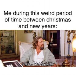 Me during this weird period of time between Christmas and New Years - what day is this