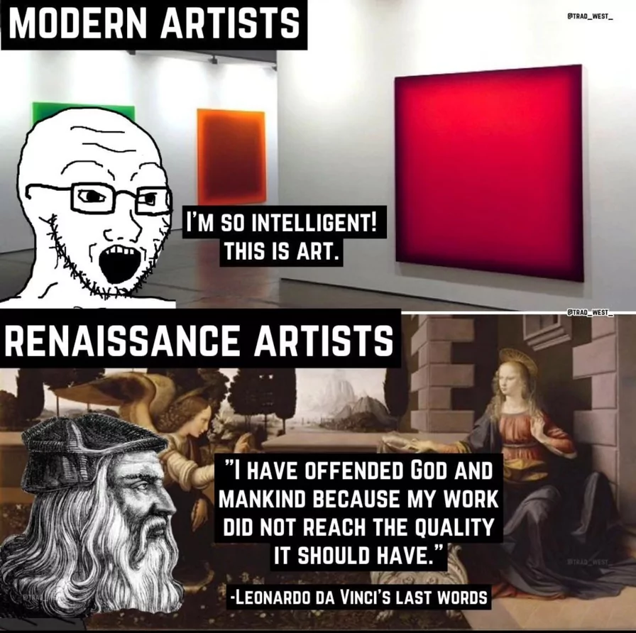 Modern Artists vs Renaissance Artists memes