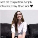 My Girlfriend is so sweet She sent me this pic from her job interview today - Casting couch
