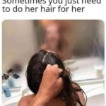 Sometimes you just need to do her hair for her