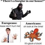 There's a burglar in our house - Europeans vs Americans