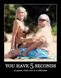 You have 5 seconds to guess which one is a millionaire