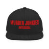 MURDER JUNKIES Antisocial Flat Brim Snapback Hat (Embroidered)