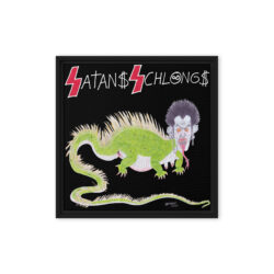 LIZARD MAN 2020 Framed Canvas Print (16″x16″) Ready to Hang