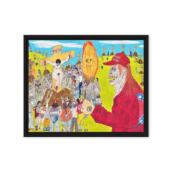 JESUS CHRIST POSE Framed Canvas Print (20″x16″) Ready to Hang