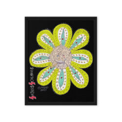 A FLOWER Framed Canvas Print (16″x20″) Ready to Hang