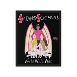 SATANS SCHLONGS COLORS Framed Canvas Print (16″x20″) Ready to Hang