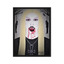 BLACK METAL CHICK / COUNTESS OF DEATH Framed Canvas Print (24″x32″) Ready to Hang