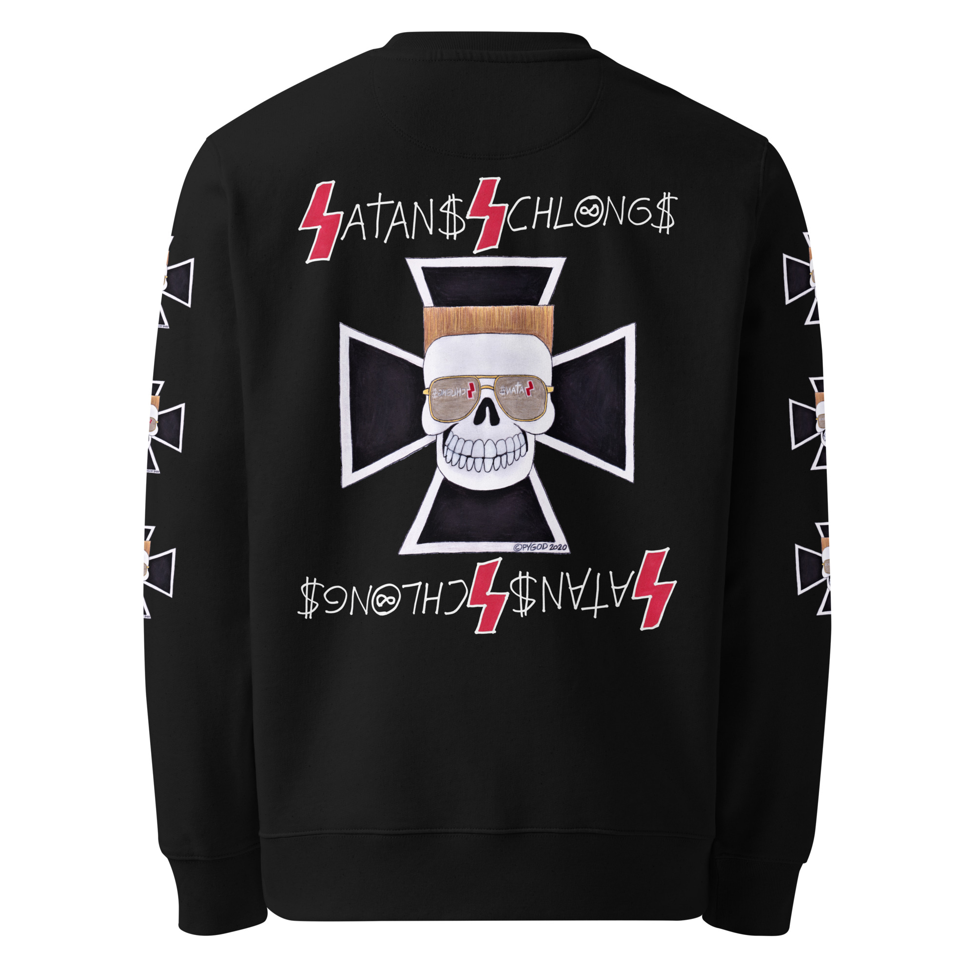 SATANS SCHLONGS Iron Cross Sweatshirt | Unisex PREMIUM 100% ORGANIC Sweatshirt (S-2XL) - Image 2
