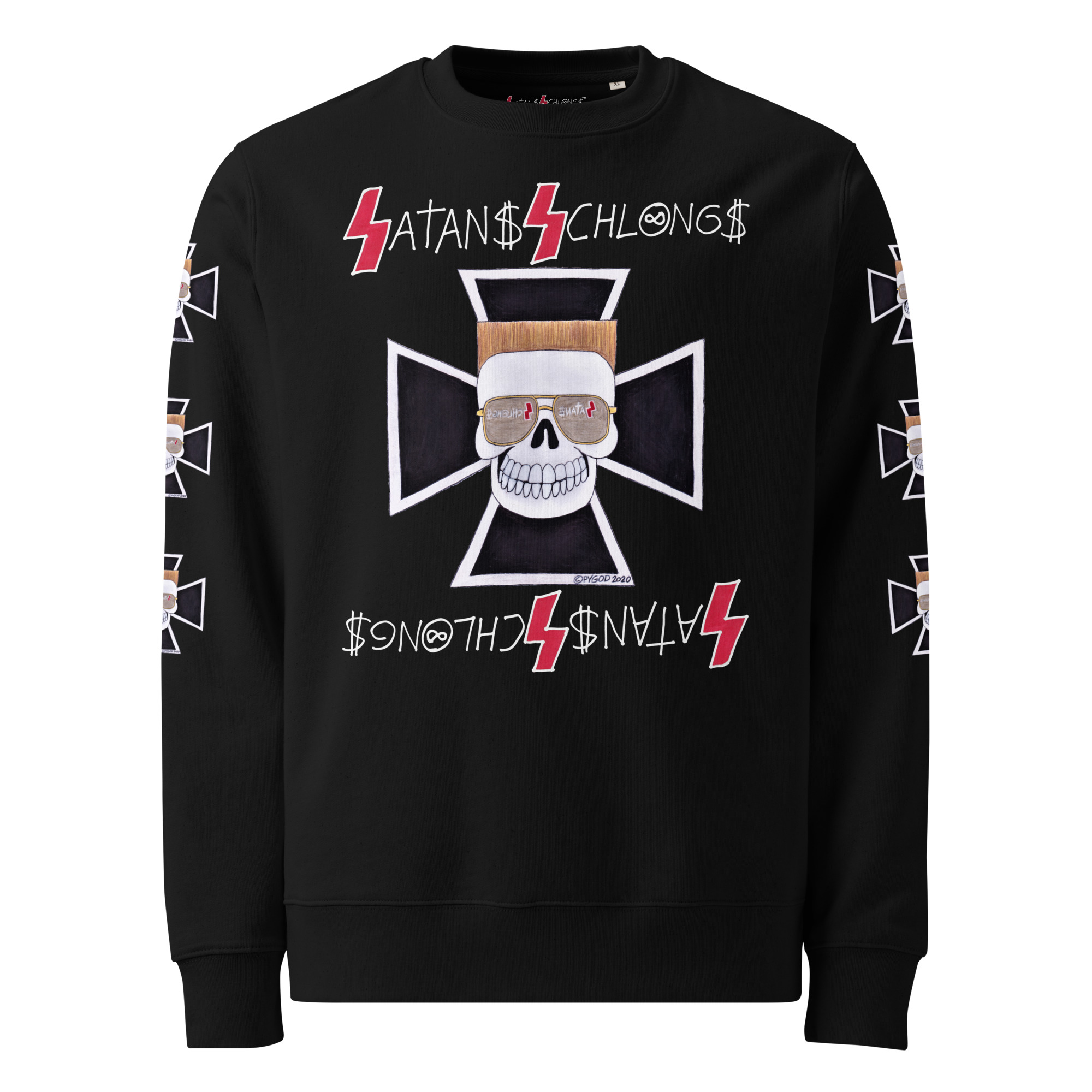 SATANS SCHLONGS Iron Cross Sweatshirt | Unisex PREMIUM 100% ORGANIC Sweatshirt (S-2XL)