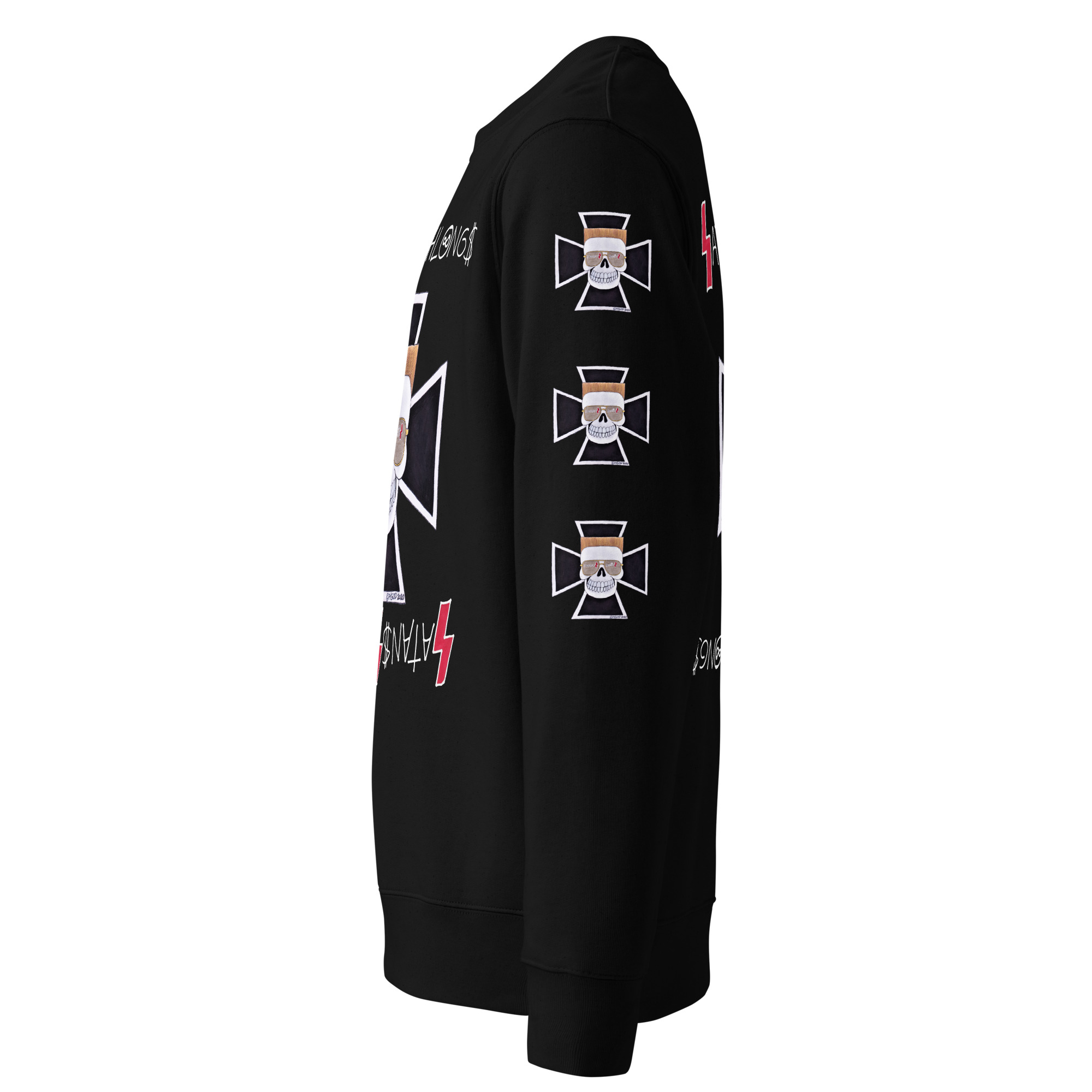 SATANS SCHLONGS Iron Cross Sweatshirt | Unisex PREMIUM 100% ORGANIC Sweatshirt (S-2XL) - Image 3