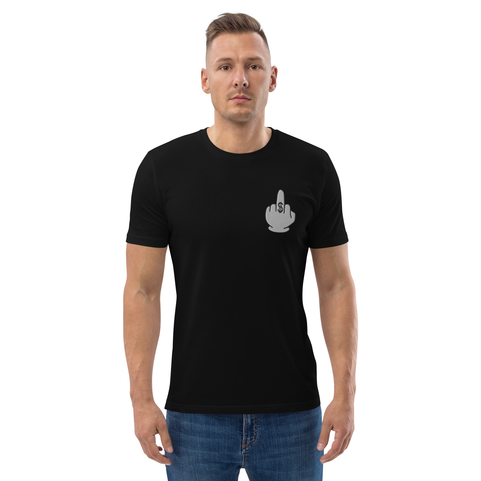 FUCK YOU MONEY Embroidered Unisex PREMIUM 100% ORGANIC T-Shirt (S-5XL) - Image 5