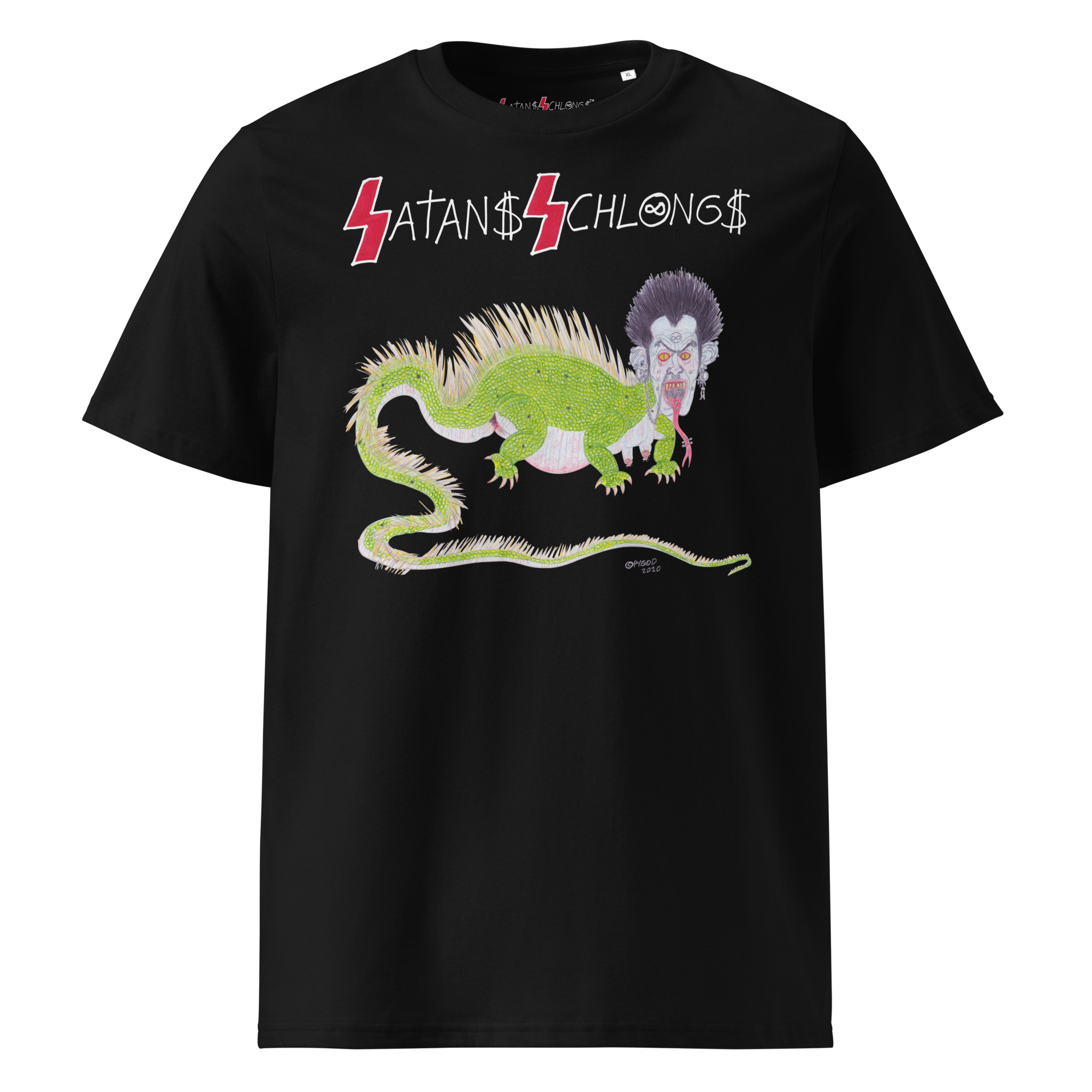 Lizard Man 2020 (SATANS SCHLONGS) Unisex PREMIUM 100% ORGANIC T-Shirt (S-5XL) - Image 2