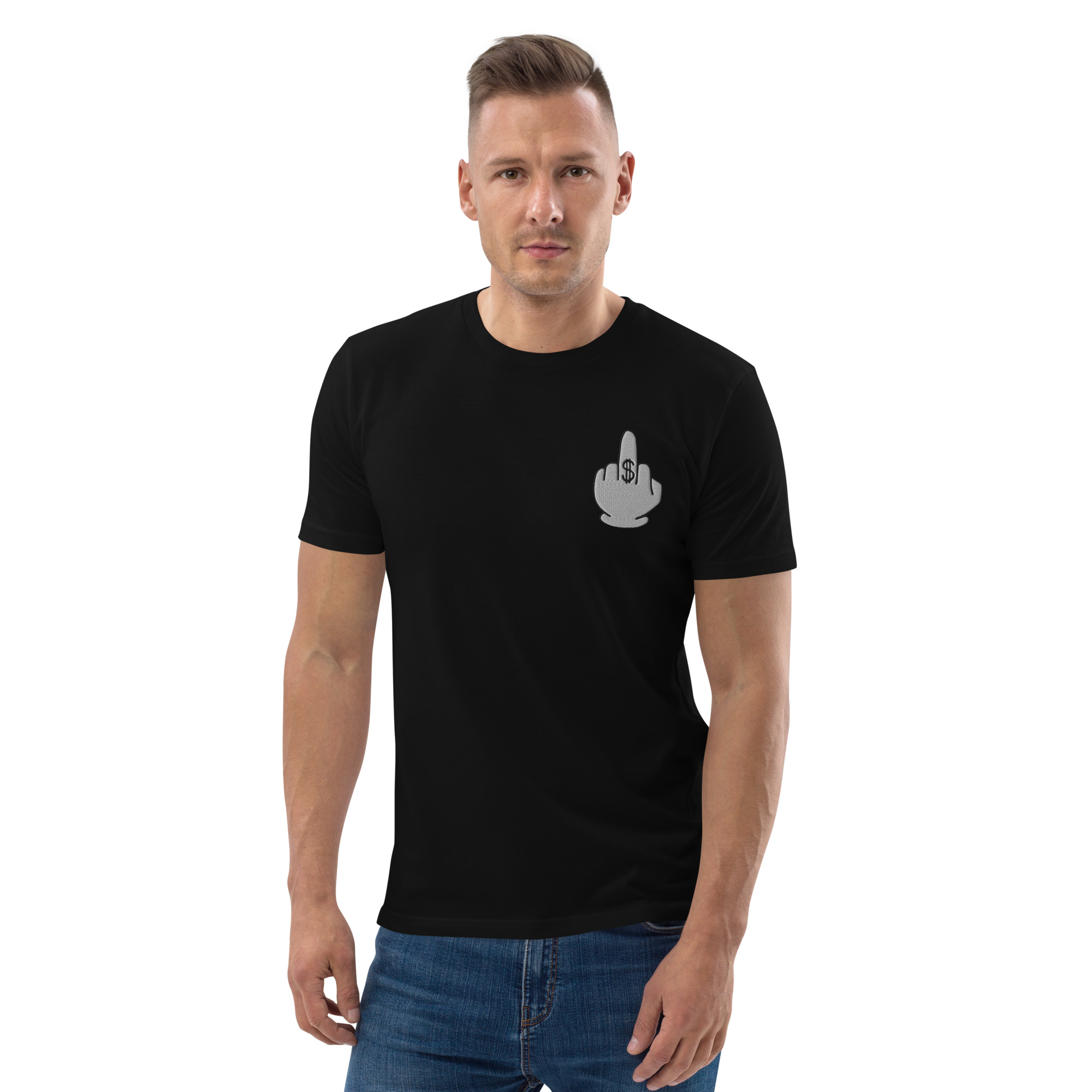 FUCK YOU MONEY Embroidered Unisex PREMIUM 100% ORGANIC T-Shirt (S-5XL) - Image 4