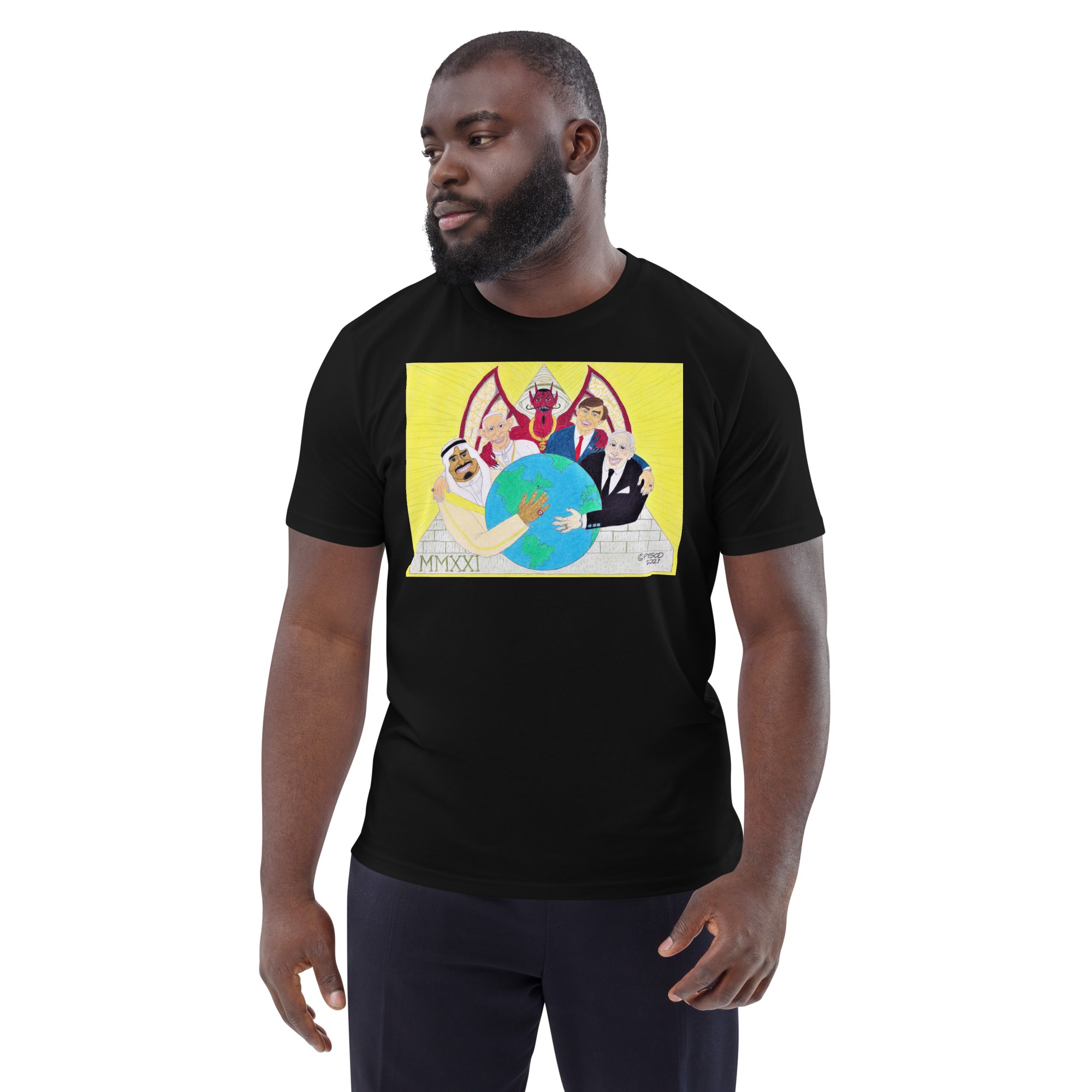 THEY HOLD THE WHOLE WORLD IN THEIR HANDS (Illuminati) T-Shirt - Image 4