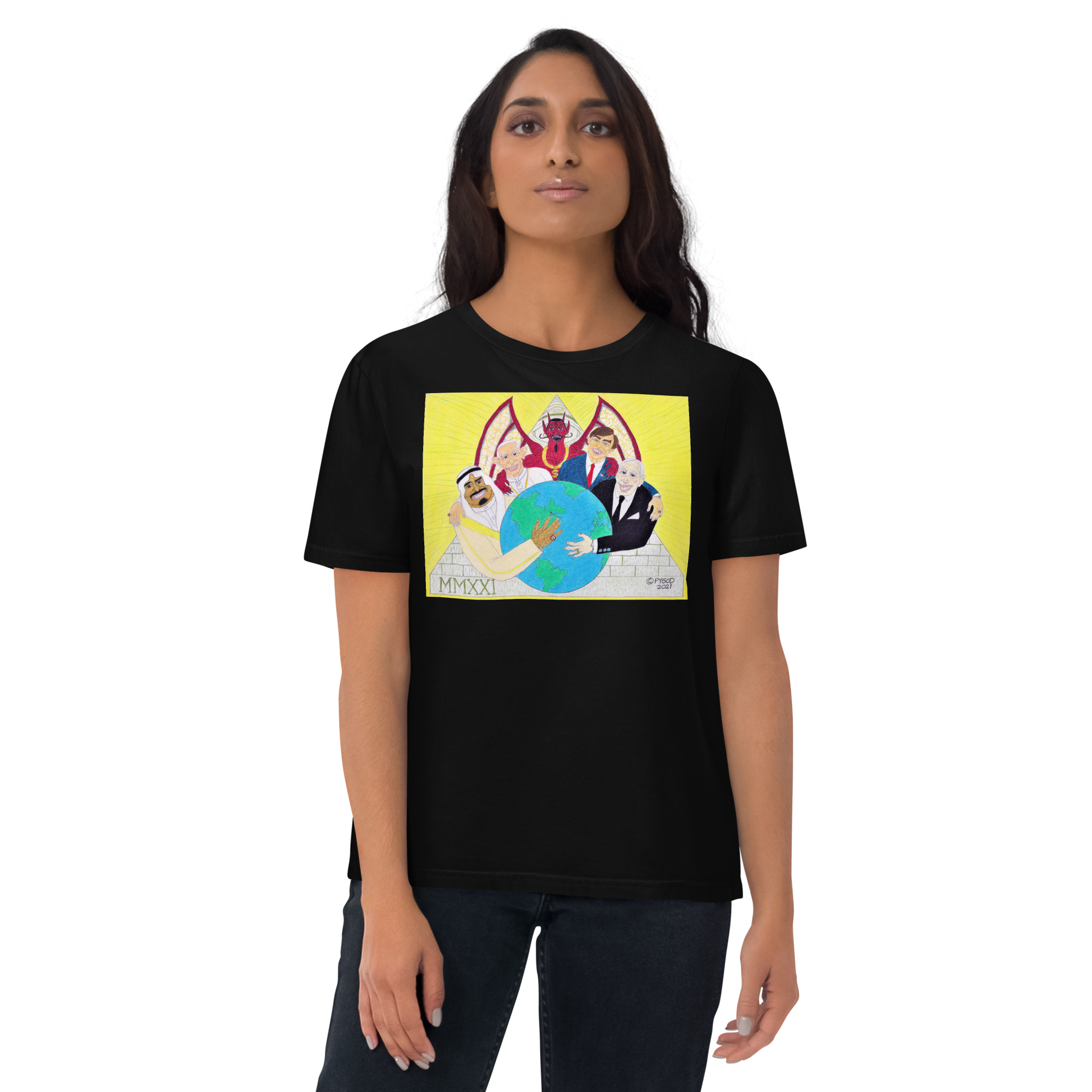 THEY HOLD THE WHOLE WORLD IN THEIR HANDS (Illuminati) T-Shirt - Image 5