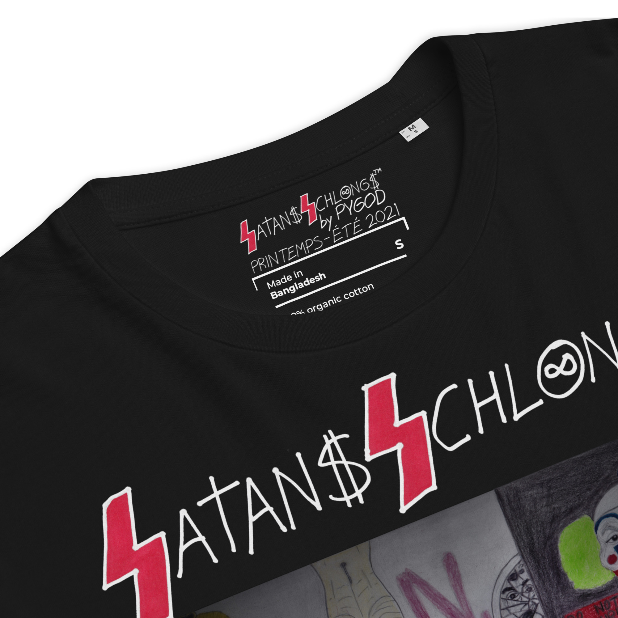 Sycho Clown (SATANS SCHLONGS) Unisex PREMIUM 100% ORGANIC T-Shirt (S-5XL) - Image 4