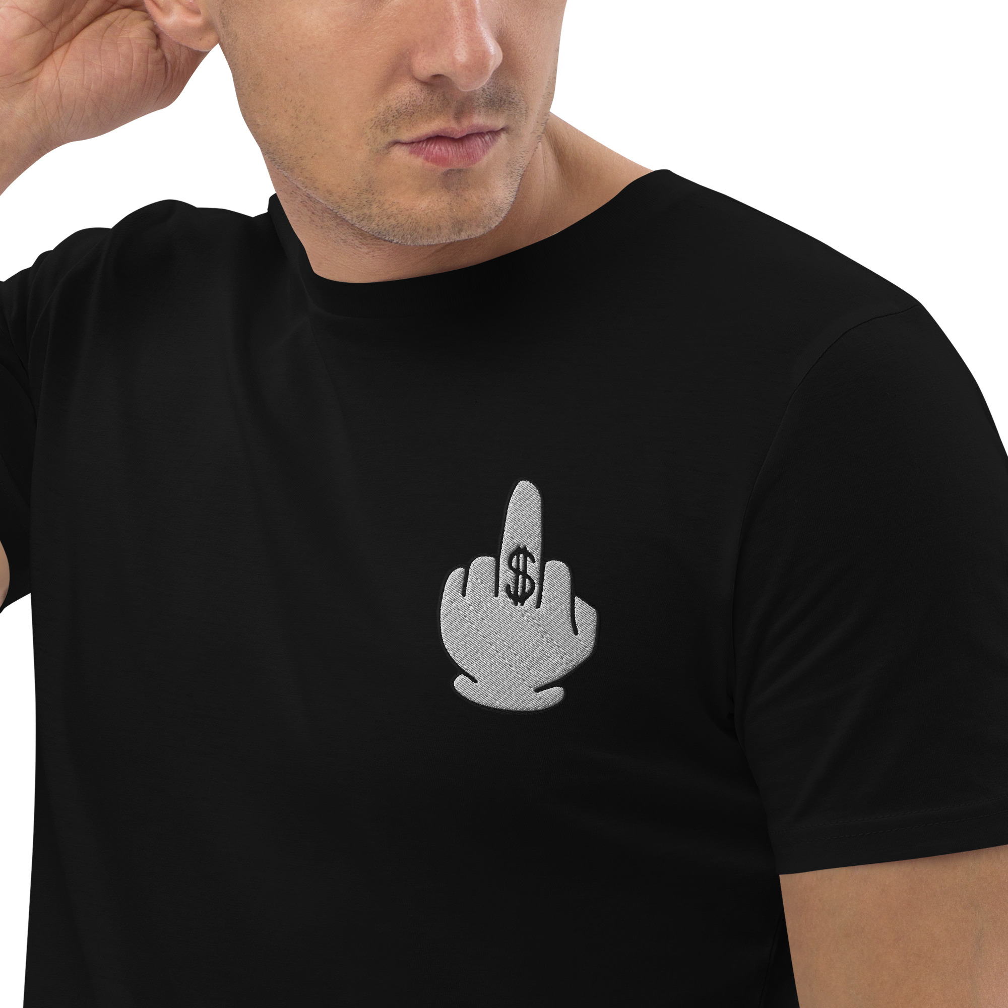 FUCK YOU MONEY Embroidered Unisex PREMIUM 100% ORGANIC T-Shirt (S-5XL) - Image 13