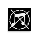 ANTI MUSIC SYMBOL POSTER