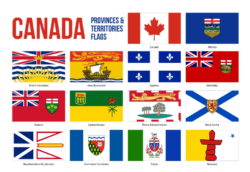 CANADA Provinces and Territories Flags