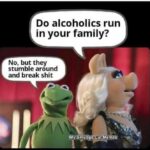 Do alcoholics run in your family - No but they stumble around and break shit