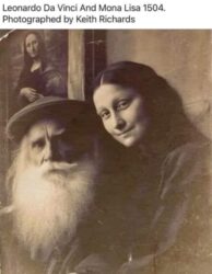 Leonardo Da Vinci and Mona Lisa 1504 Photographed by Keith Richards