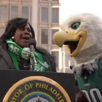 Mayor-Cherelle-Parker-Swoop-Eagles Lets Go ELGSES chant