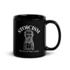 Stoicism The Art of Not Caring – Zeno of Citium Illustration Black Coffee Mug