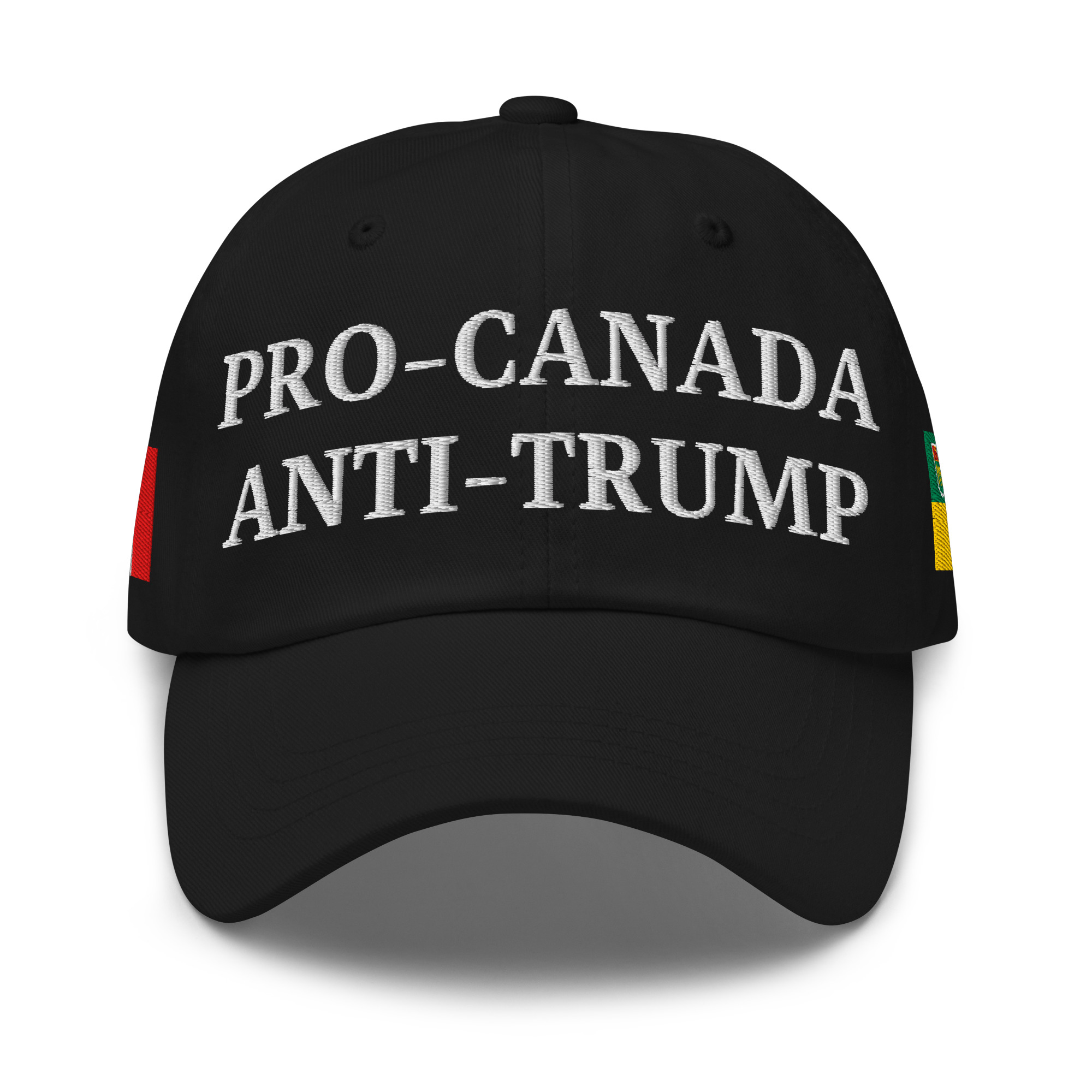 PRO-CANADA ANTI-TRUMP Hat | SASKATCHEWAN & Canadian Flags