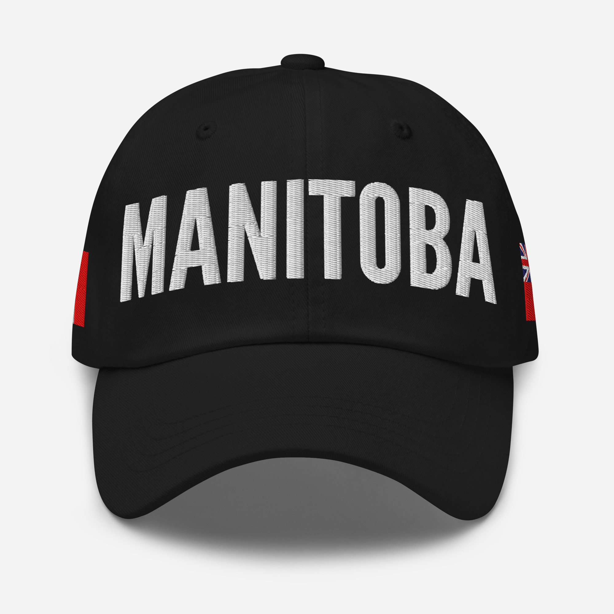 MANITOBA Embroidered Hat | Manitoba Flag & Canadian Flag - Image 3