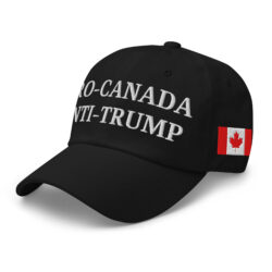 PRO-CANADA ANTI-TRUMP Canada Flag Trump Strikethrough Hat