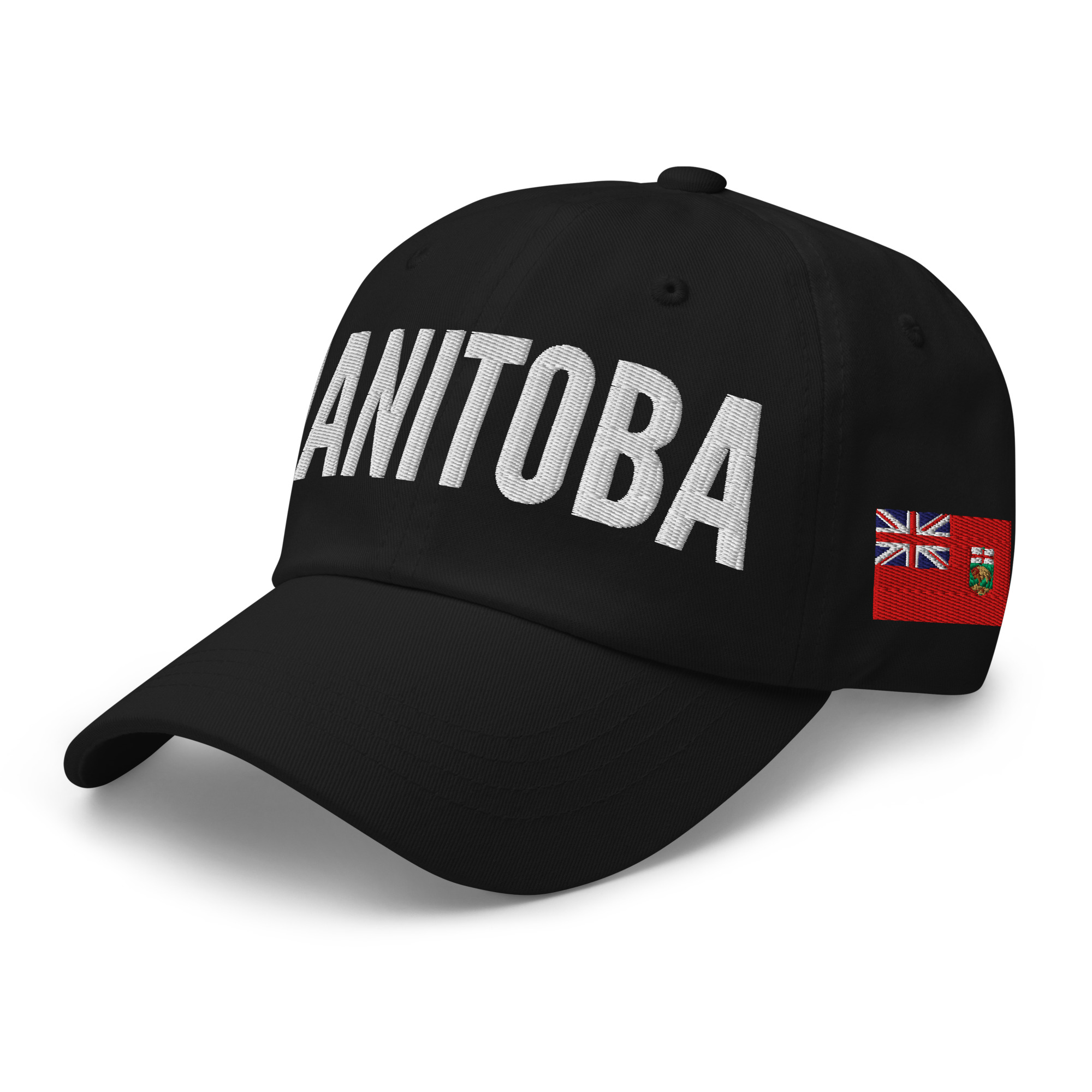MANITOBA Embroidered Hat | Manitoba Flag & Canadian Flag - Image 2