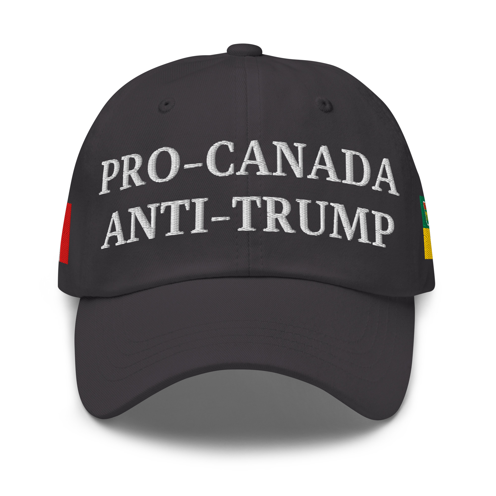 PRO-CANADA ANTI-TRUMP Hat | SASKATCHEWAN & Canadian Flags - Image 8