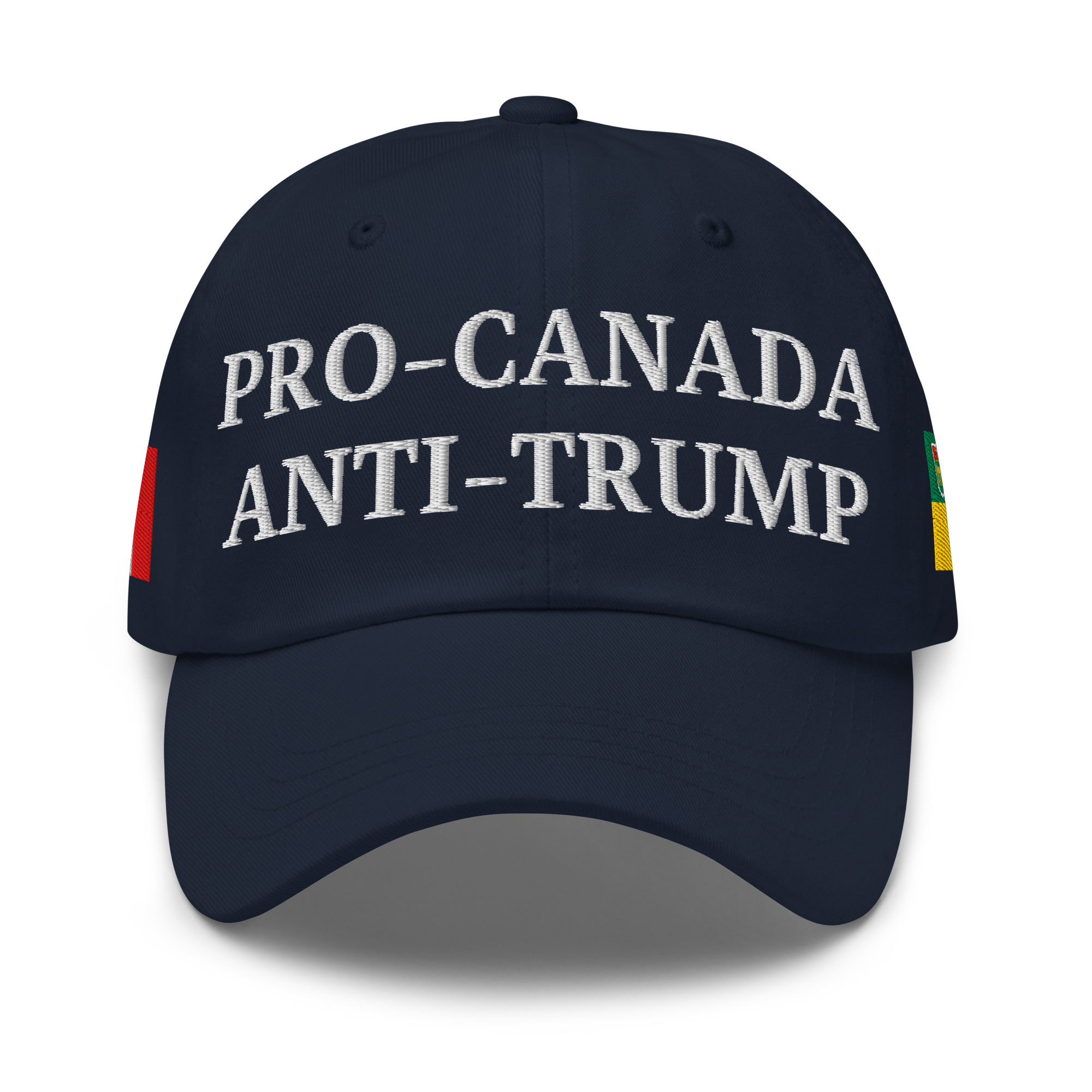 PRO-CANADA ANTI-TRUMP Hat | SASKATCHEWAN & Canadian Flags - Image 5