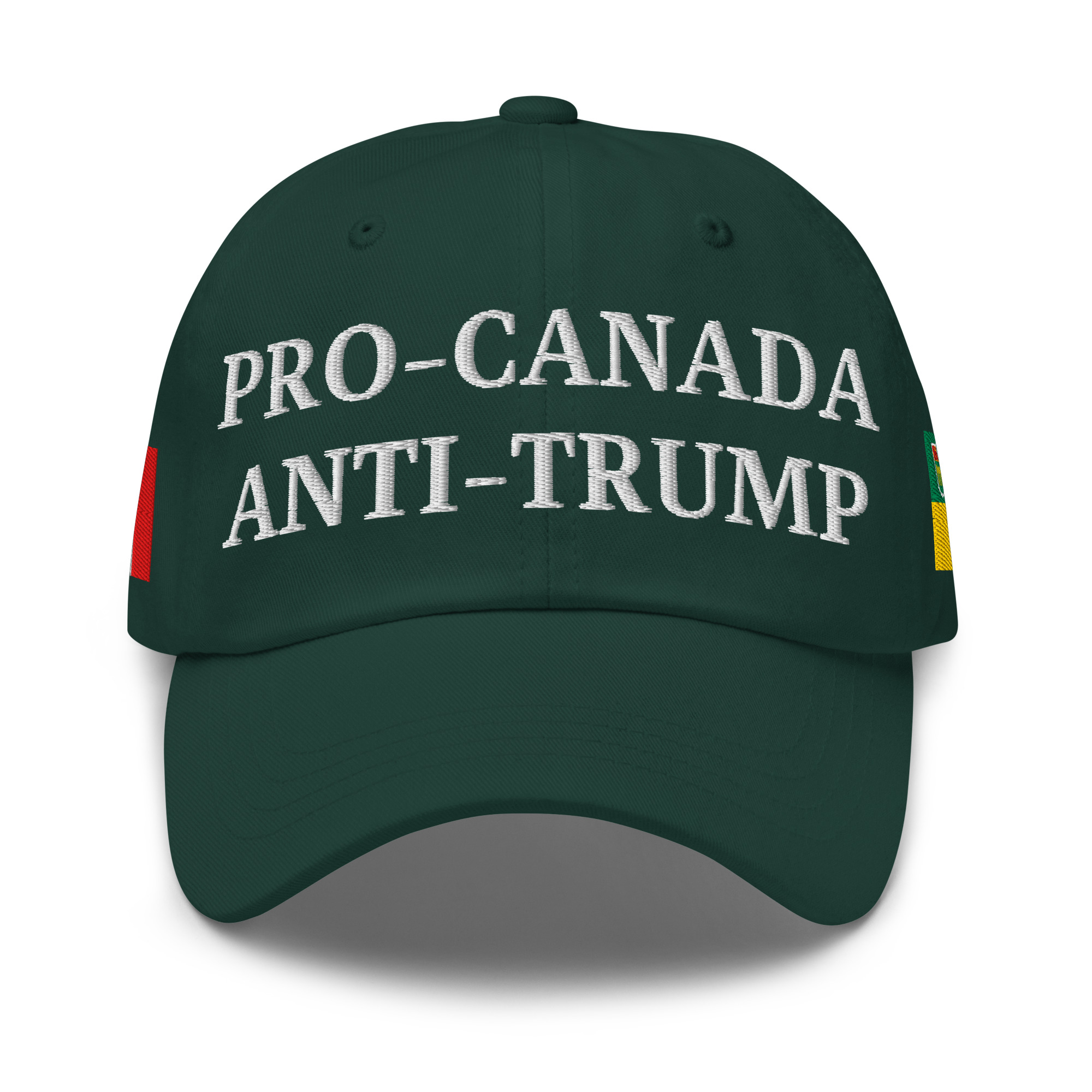 PRO-CANADA ANTI-TRUMP Hat | SASKATCHEWAN & Canadian Flags - Image 7
