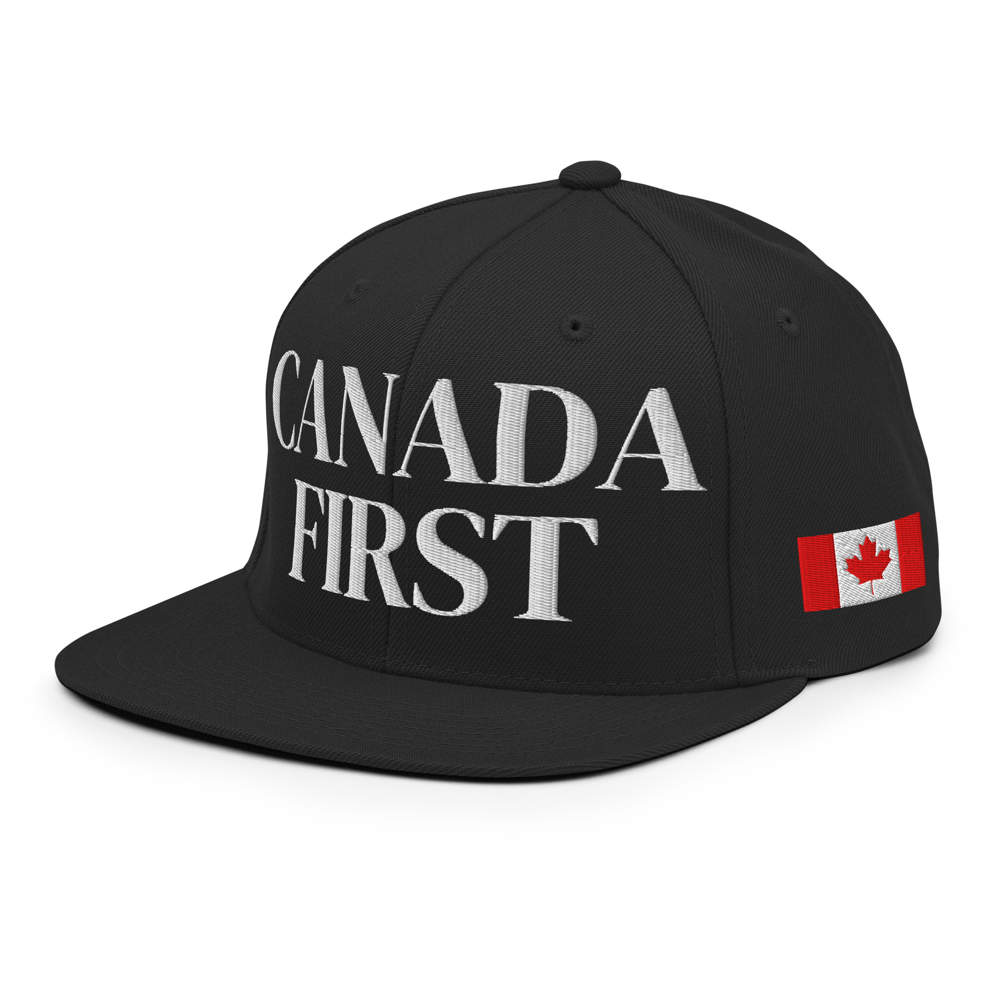 CANADA FIRST Canadian Flag Embroidered Adjustable Flat Bill Snapback Cap, Multiple Colors - Image 6