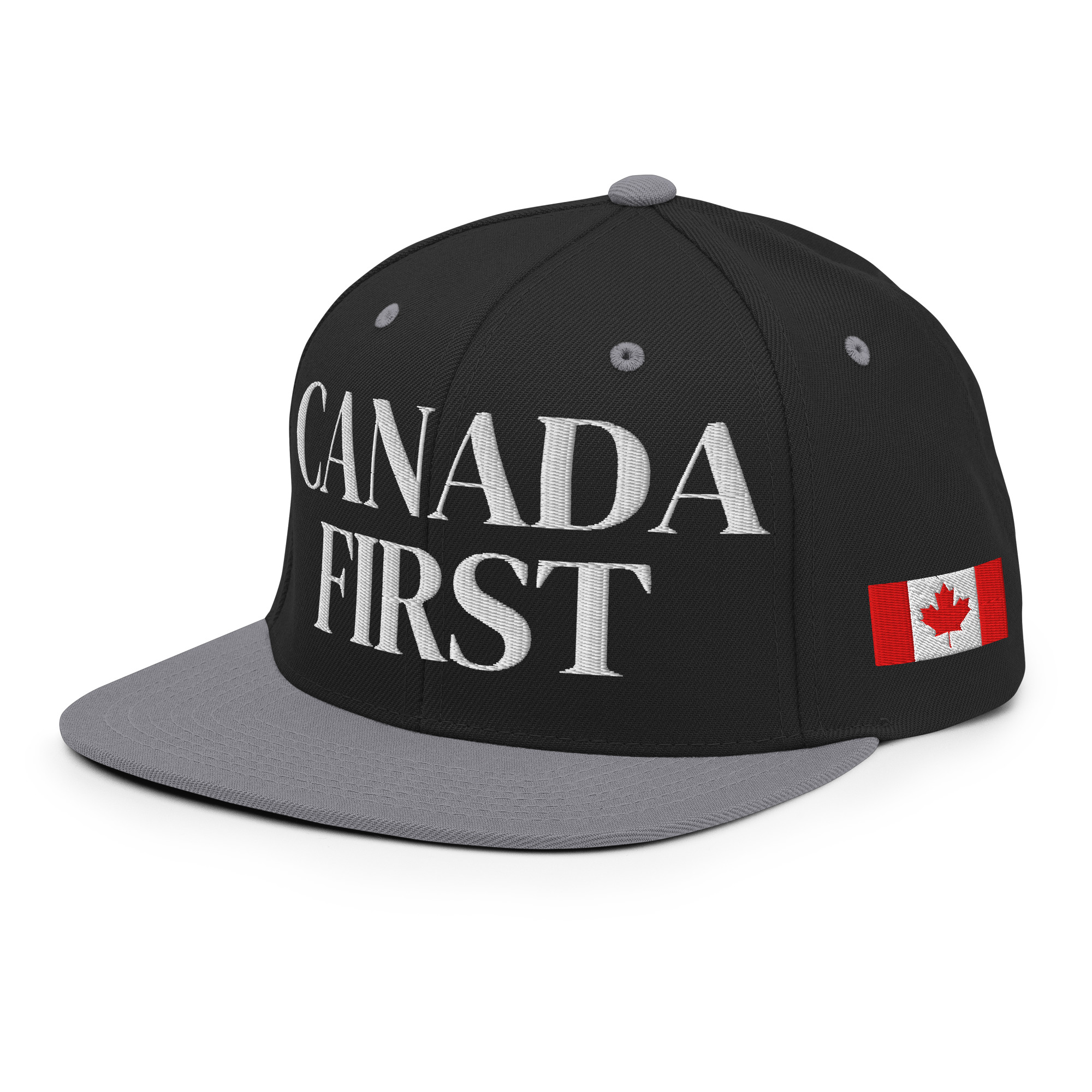 CANADA FIRST Canadian Flag Embroidered Adjustable Flat Bill Snapback Cap, Multiple Colors - Image 10