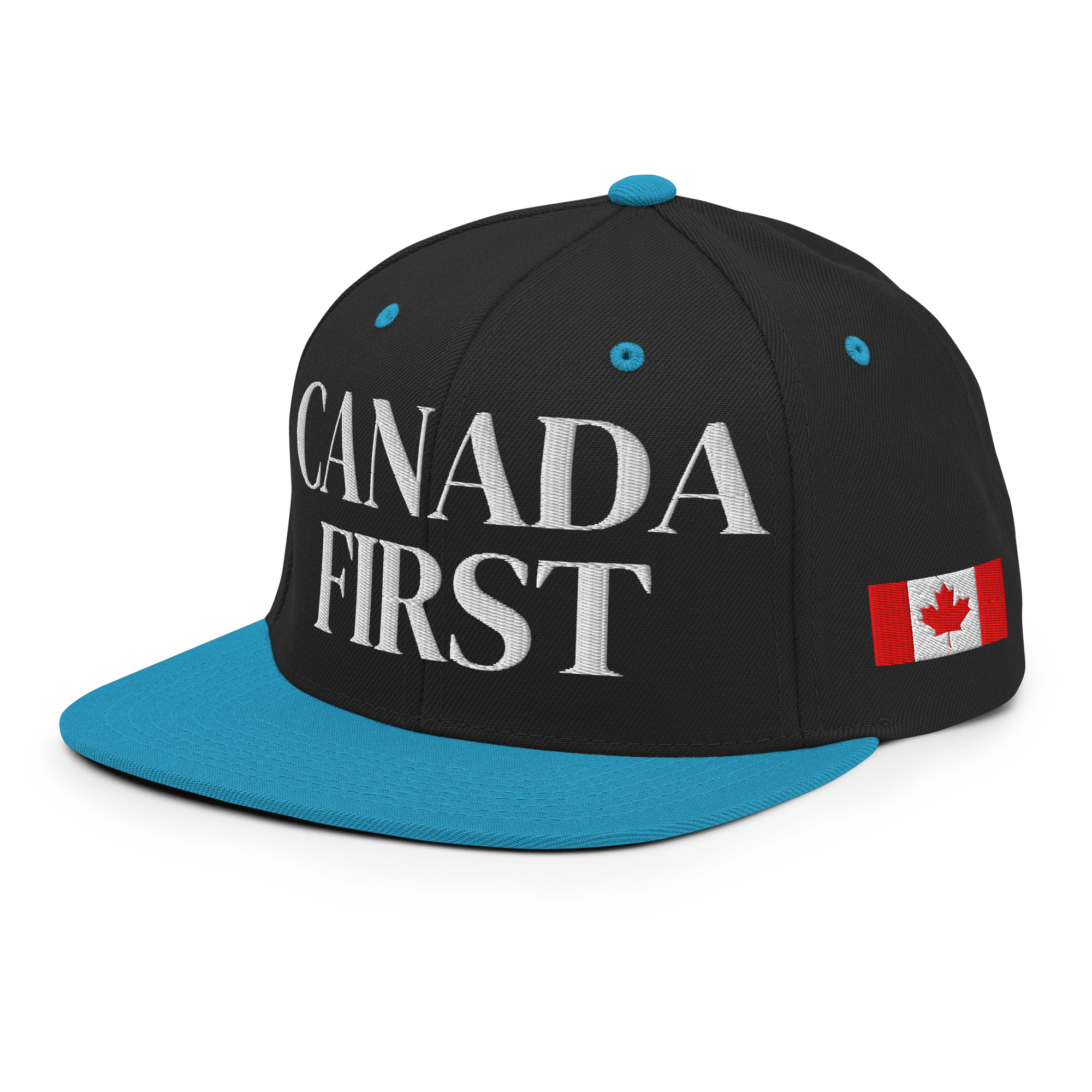 CANADA FIRST Canadian Flag Embroidered Adjustable Flat Bill Snapback Cap, Multiple Colors - Image 9