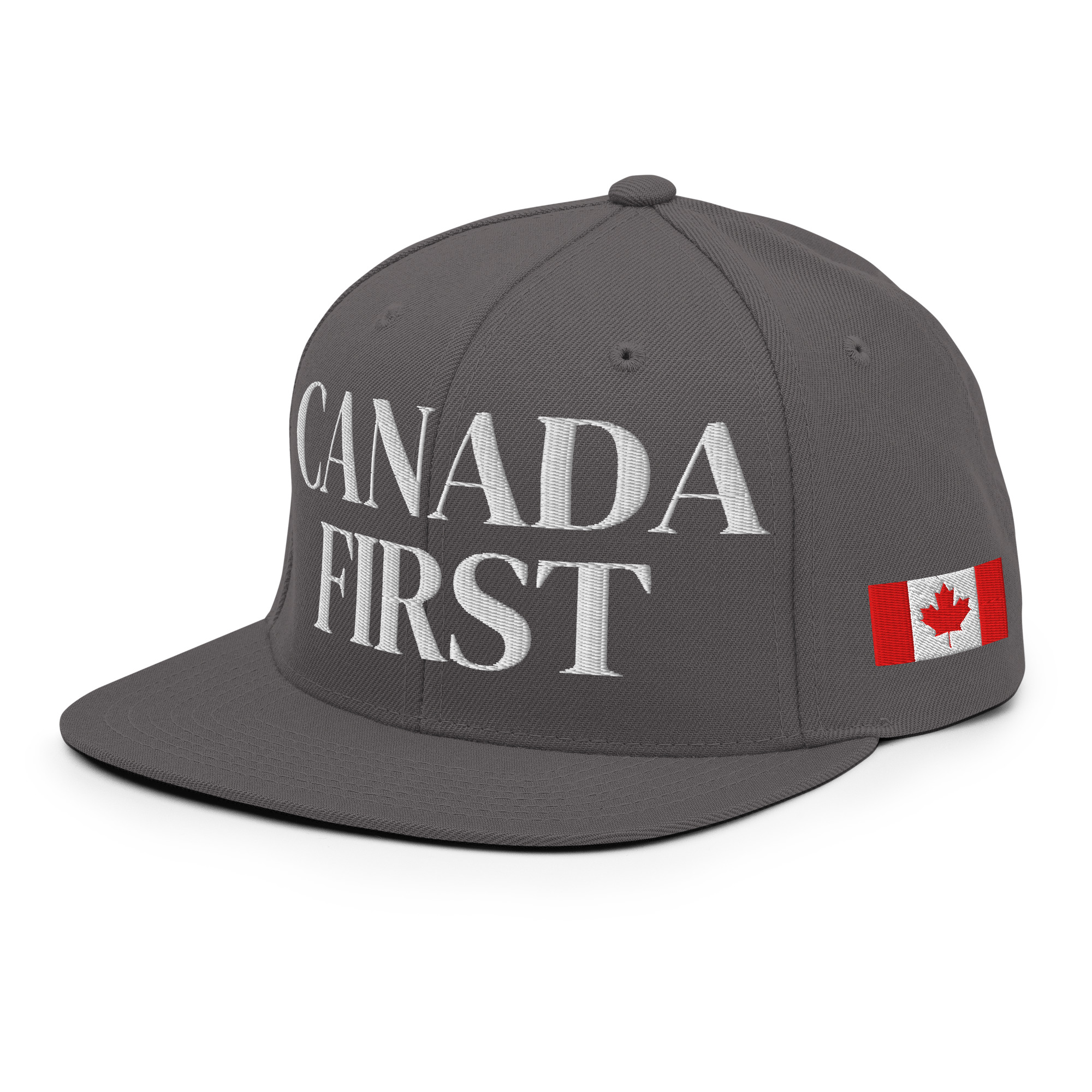 CANADA FIRST Canadian Flag Embroidered Adjustable Flat Bill Snapback Cap, Multiple Colors - Image 17